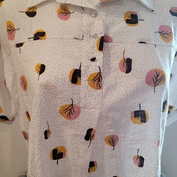 HAILEY&CO. Collared Short Sleeve Blouse - Picture 2 of 9